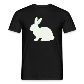 Zarte Kaninchen Silhouette - Männer T-Shirt - Schwarz - Vorne - AI Model Male 178 light (178cm)