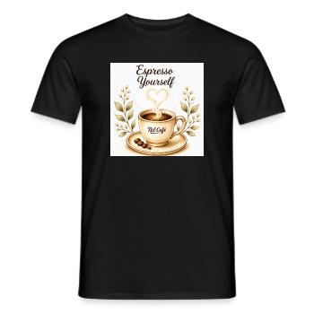 expressoyourself - Männer T-Shirt - Schwarz - Vorne - AI Model Male 178 light (178cm)