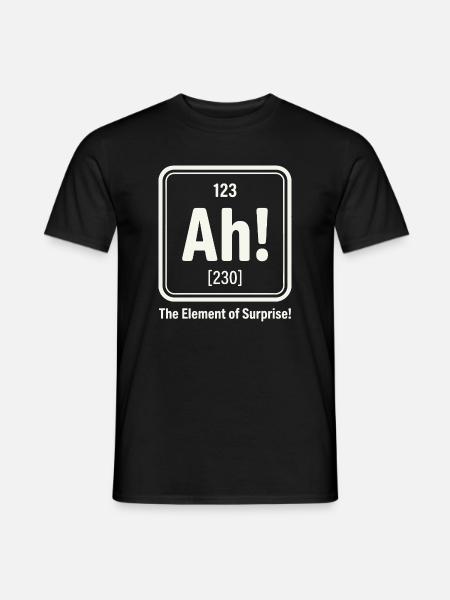 Element of surprise Ah! - Men's T-Shirt - black