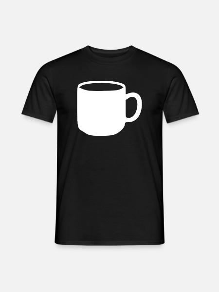 White Mug Gift - Men's T-Shirt - black