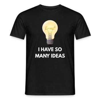 Ideenexplosion-Glühbirnen-Denkweise - Männer T-Shirt - Schwarz - Vorne - AI Model Male 178 light (178cm)