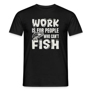 Angelhumor – Geschenk eines Fischerkollegen - Männer T-Shirt - Schwarz - Vorne - AI Model Male 178 light (178cm)