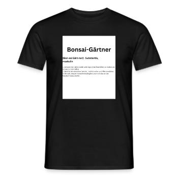 Bonsai Gärtner: Miniaturwald - Männer T-Shirt - Schwarz - Vorne - AI Model Male 178 light (178cm)