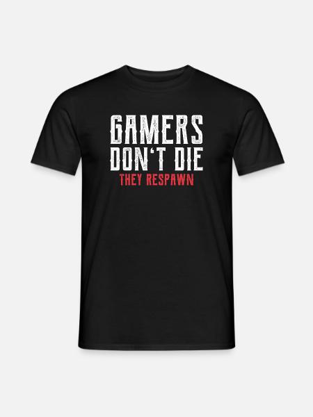 Gamers Respawn - Männer T-Shirt - Schwarz