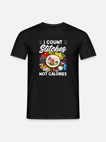 Lustiges Nadelspitzen-bastelhobby - Männer T-Shirt - Schwarz