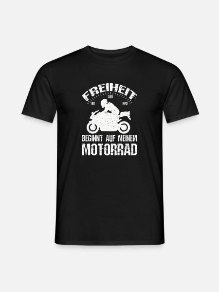 Freiheit Motorrad - Männer T-Shirt - Schwarz
