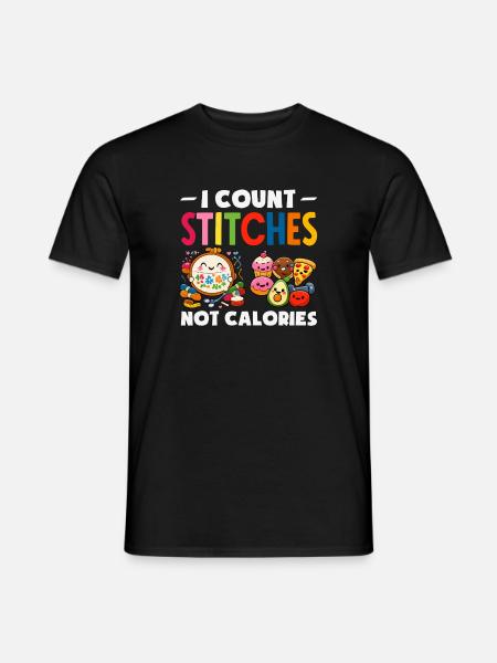 Lustiges Nadelspitzen-bastelhobby - Männer T-Shirt - Schwarz