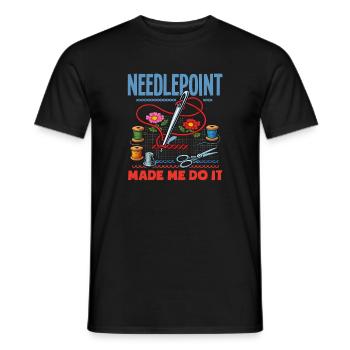 Lustiges Nadelspitzen-bastelhobby - Männer T-Shirt - Schwarz - Vorne - AI Model Male 178 light (178cm)