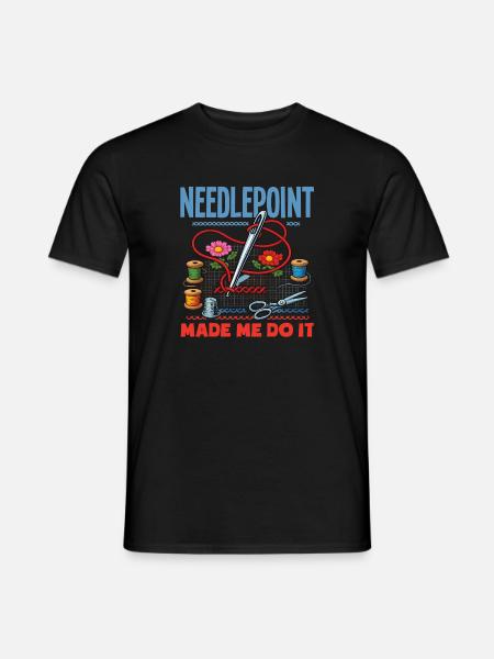 Funny needlepoint craft hobby - Men's T-Shirt - black