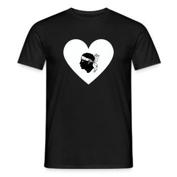 Korsika-Liebe - Männer T-Shirt - Schwarz - Vorne - AI Model Male 178 light (178cm)