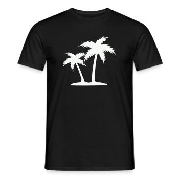 Palmeninsel Silhouette - Männer T-Shirt - Schwarz - Vorne - AI Model Male 178 light (178cm)