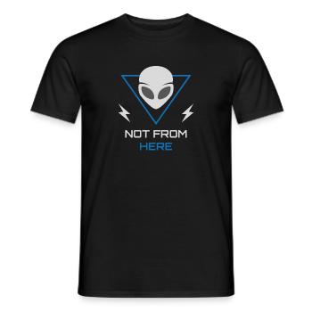Alien UFO Sci-Fi Outsider - Männer T-Shirt - Schwarz - Vorne - AI Model Male 178 light (178cm)