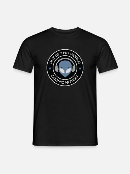 Extraterrestrial UFO DJ Alien - Men's T-Shirt - black