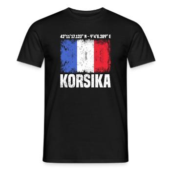 Korsika Reise - Männer T-Shirt - Schwarz - Vorne - AI Model Male 178 light (178cm)