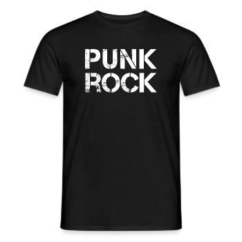 Punkrock Distressed Typografie - Männer T-Shirt - Schwarz - Vorne - AI Model Male 178 light (178cm)