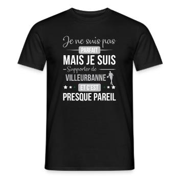 Je Ne Suis Pas Parfait Mais Je Suis Supporter D... - T-shirt homme - noir - Devant - AI Model Male 178 light (178cm)