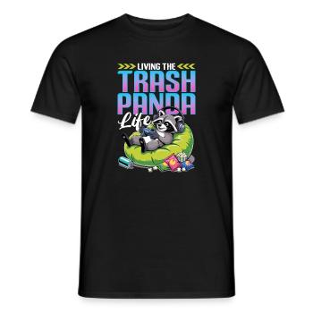 Gamer Gaming Cat Video Game - Männer T-Shirt - Schwarz - Vorne - AI Model Male 178 light (178cm)