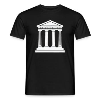 Classic Temple Pillars Silhouette - Men's T-Shirt - black - Front - AI Model Male 178 light (178cm)