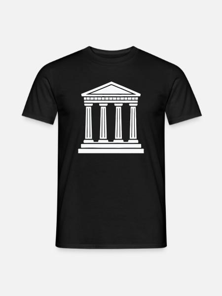 Classic Temple Pillars Silhouette - Men's T-Shirt - black