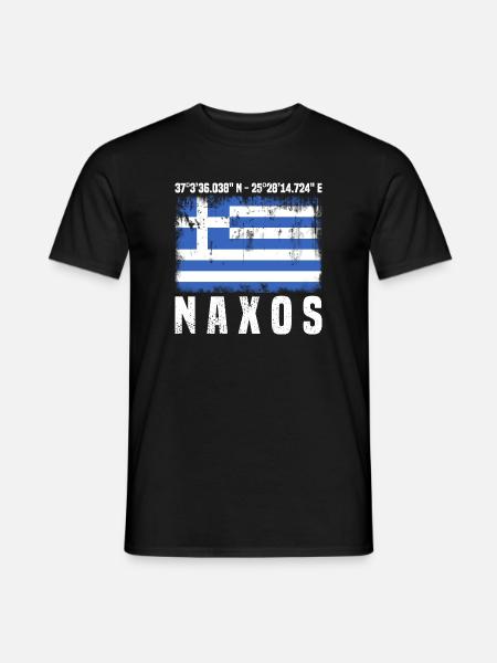 Naxos Coordinates - Men's T-Shirt - black