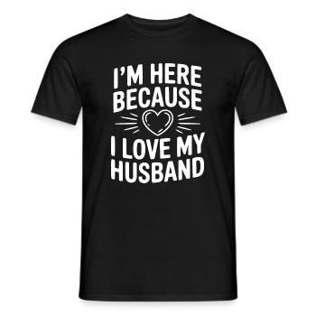 Ich bin hier, weil ich meinen Mann lebe - Männer T-Shirt - Schwarz - Vorne - AI Model Male 178 light (178cm)