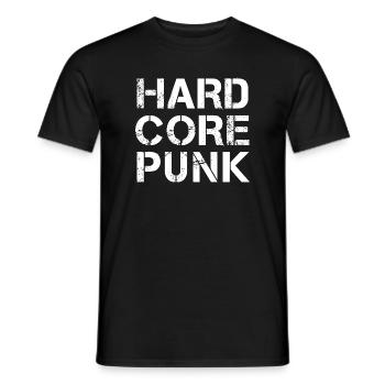 Hardcore Punk Distressed Typography - Men's T-Shirt - black - Front - AI Model Male 178 light (178cm)