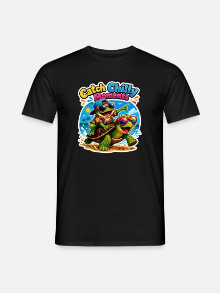 Urlaubs Vibes - Männer T-Shirt - Schwarz
