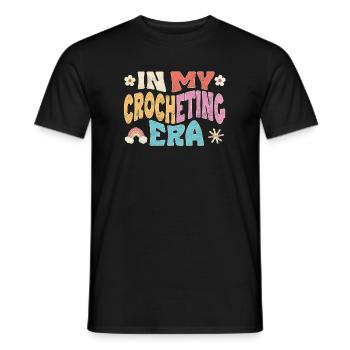 In my Crocheting Era - Männer T-Shirt - Schwarz - Vorne - AI Model Male 178 light (178cm)