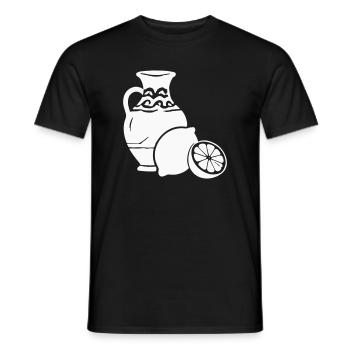 Zitrusvase Stillleben Keramik - Männer T-Shirt - Schwarz - Vorne - AI Model Male 178 light (178cm)