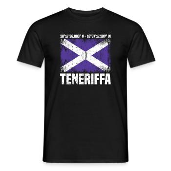 Teneriffa Koordinaten - Männer T-Shirt - Schwarz - Vorne - AI Model Male 178 light (178cm)
