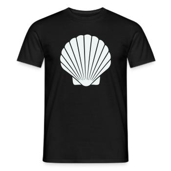 Geometrische Muschelkunst - Männer T-Shirt - Schwarz - Vorne - AI Model Male 178 light (178cm)