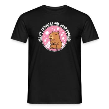 All My Troubles Are Soap Bubbles - Männer T-Shirt - Schwarz - Vorne - AI Model Male 178 light (178cm)