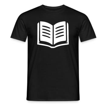 Buch Bücher lesen Geschenk - Männer T-Shirt - Schwarz - Vorne - AI Model Male 178 light (178cm)
