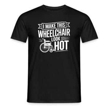 Ich lasse diesen Rollstuhl heiß aussehen - Männer T-Shirt - Schwarz - Vorne - AI Model Male 178 light (178cm)