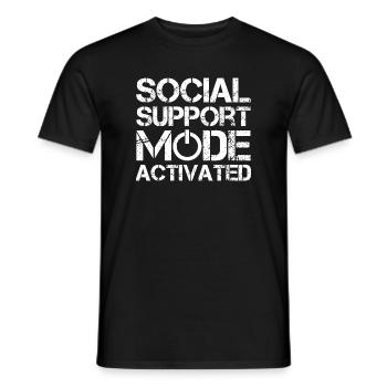 Social Worker Quote Support Mode Activated Social - Männer T-Shirt - Schwarz - Vorne - AI Model Male 178 light (178cm)