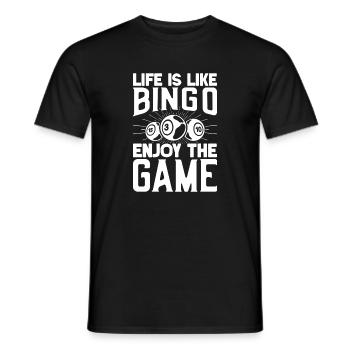 Bingo Player Enjoy The Game Bingo - Männer T-Shirt - Schwarz - Vorne - AI Model Male 178 light (178cm)
