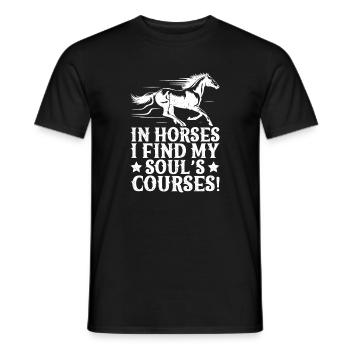 Hobby Horse Rider I Find My Soul´s English Riding - Männer T-Shirt - Schwarz - Vorne - AI Model Male 178 light (178cm)
