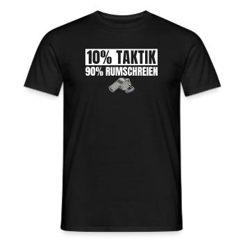 Fußballtrainer 10% Taktik 90% Rumschreien - Männer T-Shirt - Schwarz - Vorne - AI Model Male 178 light (178cm)