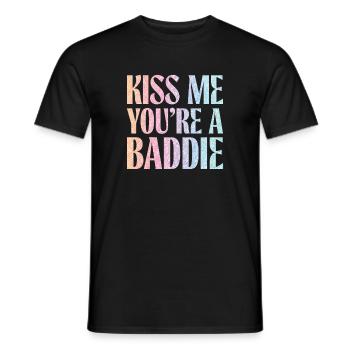 Küss mich du Baddie. - Männer T-Shirt - Schwarz - Vorne - AI Model Male 178 light (178cm)