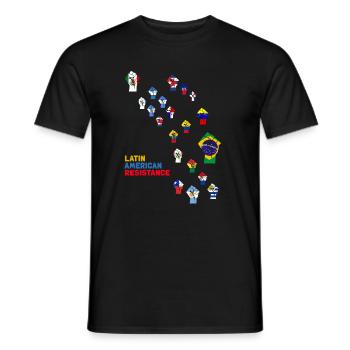 Mosaik des lateinamerikanischen Widerstands - Männer T-Shirt - Schwarz - Vorne - AI Model Male 178 light (178cm)