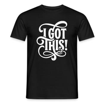 Ich habe diesen Flourish. - Männer T-Shirt - Schwarz - Vorne - AI Model Male 178 light (178cm)
