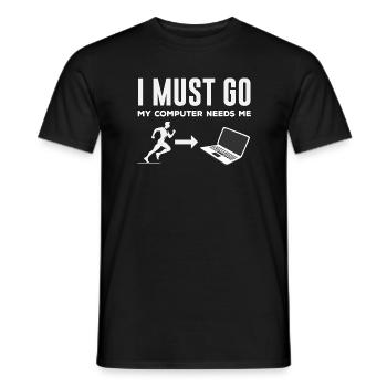 Computer Needs Me Programmierer - Männer T-Shirt - Schwarz - Vorne - AI Model Male 178 light (178cm)