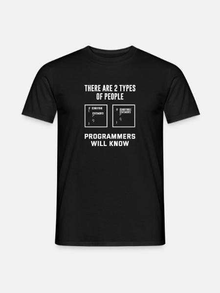 Programmierer Zwei Arten Menschen - Männer T-Shirt - Schwarz