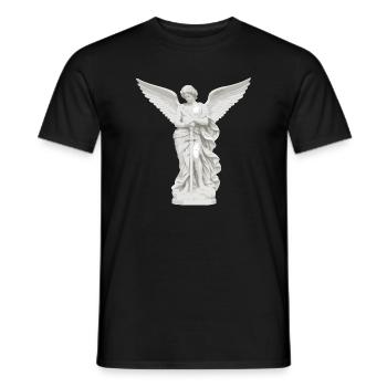 Himmlischer Schutzengel mit Schwert - Männer T-Shirt - Schwarz - Vorne - AI Model Male 178 light (178cm)