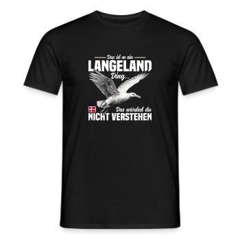 Das ist so ein Langeland Ding - Männer T-Shirt - Schwarz - Vorne - AI Model Male 178 light (178cm)