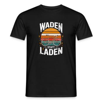  Waden Statt Laden Fahrrad Radsport - Männer T-Shirt - Schwarz - Vorne - AI Model Male 178 light (178cm)