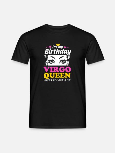 Sternzeichen Jungfrau - Männer T-Shirt - Schwarz