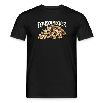 Lustige feinschmecker Pizza - Pommes Ananas Wurst - Männer T-Shirt - Schwarz - Vorne - AI Model Male 178 light (178cm)