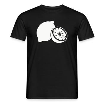 Zitrus-Silhouette Zitronen - Männer T-Shirt - Schwarz - Vorne - AI Model Male 178 light (178cm)