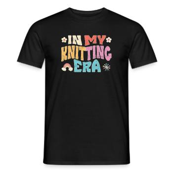 In my knitting era - Men's T-Shirt - black - Front - AI Model Male 178 light (178cm)